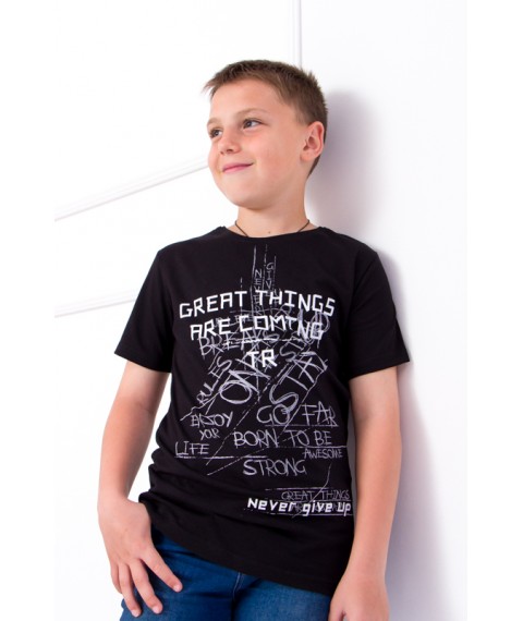 T-shirt for boys (teens) Wear Your Own 146 Black (6021-4-v22)