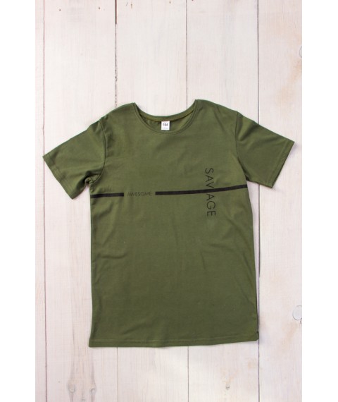 T-shirt for a boy (adolescent) Wear Your Own 164 Green (6021-4-v49)