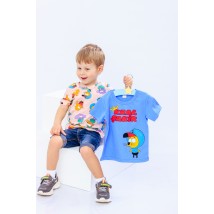 Set of t-shirts for boys (2 pcs) Wear Your Own 128 Blue (6021-8-v0)
