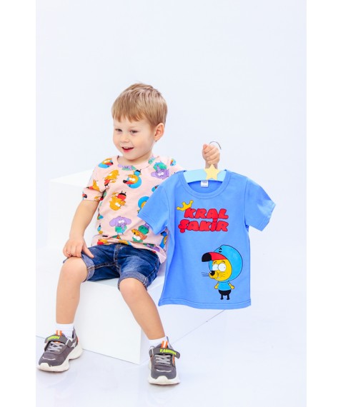 Set of t-shirts for boys (2 pcs) Wear Your Own 116 Blue (6021-8-v6)