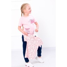 Set of t-shirts for girls (2 pcs) Wear Your Own 128 Pink (6021-9-v1)