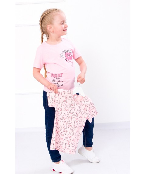 Набір футболок для дівчаток (2 шт) Носи Своє 104 Рожевий (6021-9-v9)