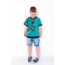 T-shirt for a boy high-low Wear Your Own 122 Green (612101-v10)