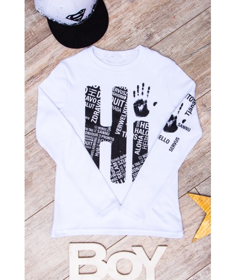 Jumper for a boy Wear Your Own 116 White (6025-015-33-1-v25)