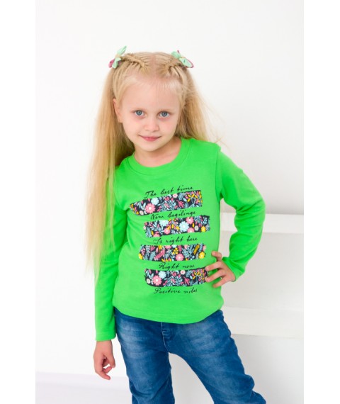 Jumper for girls Wear Your Own 128 Green (6025-015-33-2-v74)