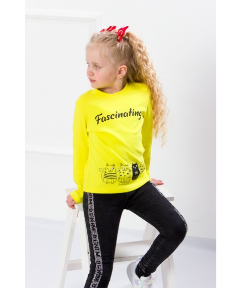 Jumper for girls Wear Your Own 134 Yellow (6025-015-33-2-v89)