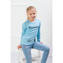 Jumper for girls Wear Your Own 116 Blue (6025-015-33-2-v43)