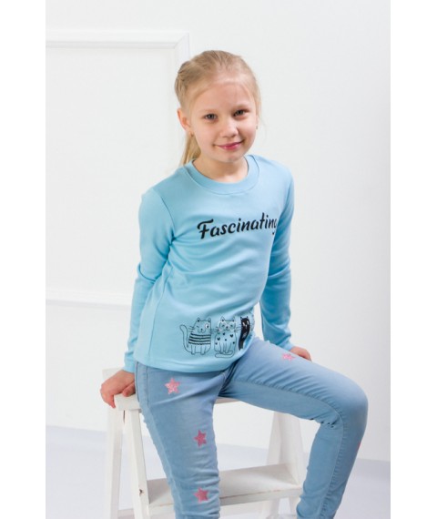 Jumper for girls Wear Your Own 134 Blue (6025-015-33-2-v85)