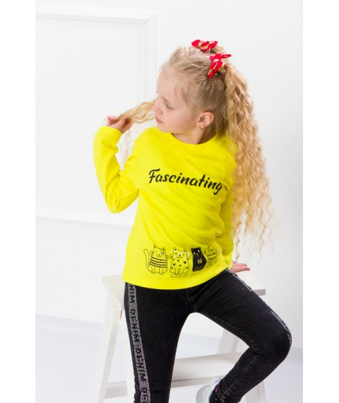 Jumper for girls Wear Your Own 104 Yellow (6025-015-33-2-v18)