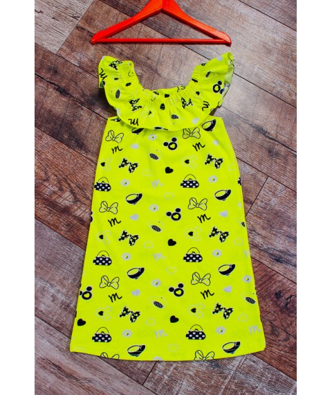 Dress for a girl with a ruffle Nose Your Own 104 Yellow (6027-002-v4)