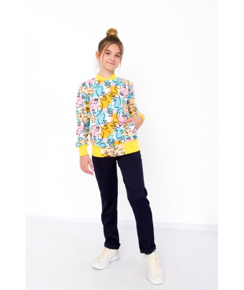 Bomber for girls Wear Your Own 122 Yellow (6029-055-5-1-v0)