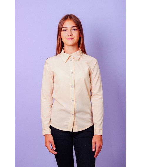 Блуза-сорочка "Класік" Носи Своє 122 Бежевий (6040-066-v17)