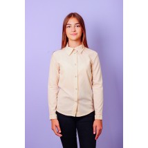 Блуза-сорочка "Класік" Носи Своє 128 Бежевий (6040-066-v13)