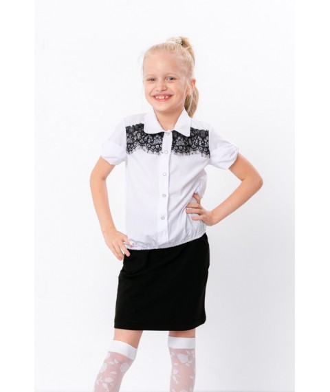 Блуза шкільна "Кокетка" Носи Своє 122 Білий (6043-066-v6)