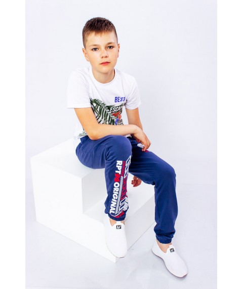 Pants for boys Wear Your Own 146 Blue (6060-057-33-v9)