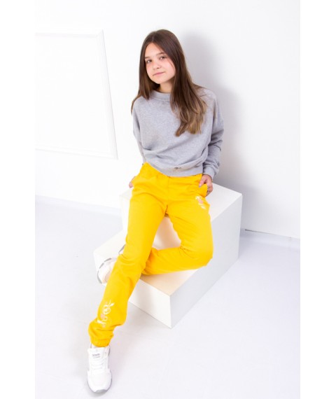 Pants for girls Wear Your Own 128 Yellow (6060-057-33-5-v36)
