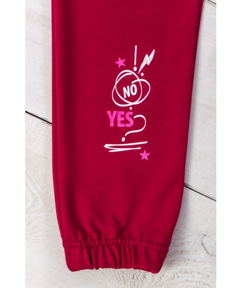 Pants for girls Wear Your Own 152 Red (6060-057-33-5-v76)