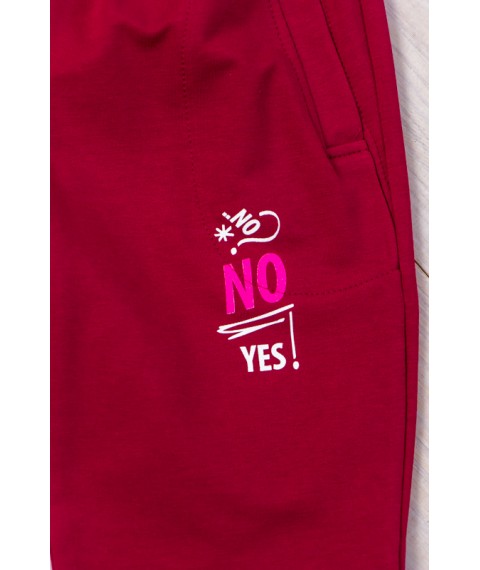 Pants for girls Wear Your Own 170 Red (6060-057-33-5-v106)