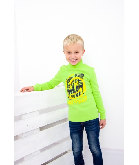 Turtleneck for a boy Wear Your Own 134 Green (6068-019-33-2-v73)