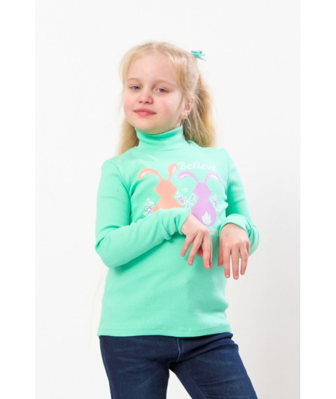 Turtleneck for girls Wear Your Own 92 Green (6068-019-33-5-v17)