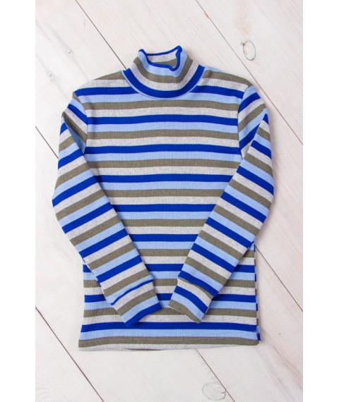 Turtleneck for a boy Wear Your Own 140 Blue (6068-022-4-v18)