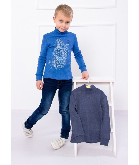 Set of turtlenecks for a boy (2 pcs.) Wear Your Own 122 Blue (6068-4-v4)