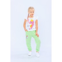 Pants for girls with a patch Nose Your Own 128 Green (6070-057-v25)