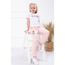 Штани для дівчинки з нашивкою Носи Своє 104 Рожевий (6070-057-v10)