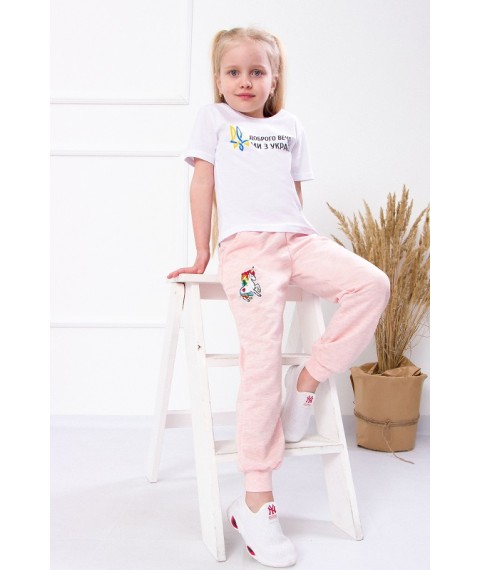 Штани для дівчинки з нашивкою Носи Своє 104 Рожевий (6070-057-v10)