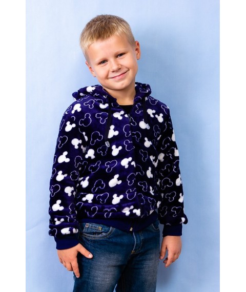 Hoodie for a boy with a zipper Nosy Svoe 92 Blue (6071-035-4-v37)