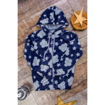 Hoodie for a boy with a zipper Nosy Svoe 128 Blue (6071-035-4-v1)