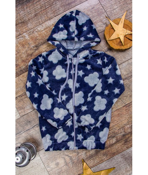 Hoodie for a boy with a zipper Nosy Svoe 128 Blue (6071-035-4-v1)