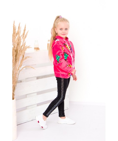 Jumper for girls (with zipper) Wear Your Own 104 Pink (6071-035-5-v23)