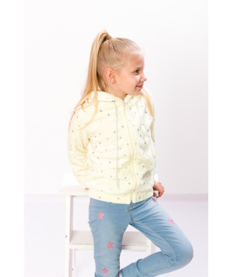 Jumper for girls (with a zipper) Wear Your Own 104 White (6071-035-5-v26)