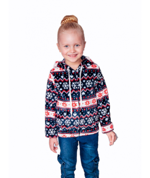 Jumper for girls (with zipper) Wear Your Own 92 Blue (6071-035-5-v5)