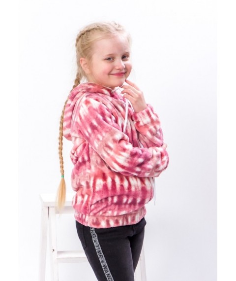 Jumper for girls (with zipper) Wear Your Own 122 Pink (6071-035-5-v74)
