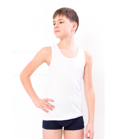 T-shirt for a boy Wear Your Own 140 White (6072-008-v30)