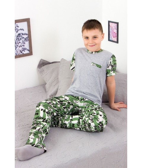 Pajamas for boys (teens) Wear Your Own 146 Green (6076-002-1-v18)