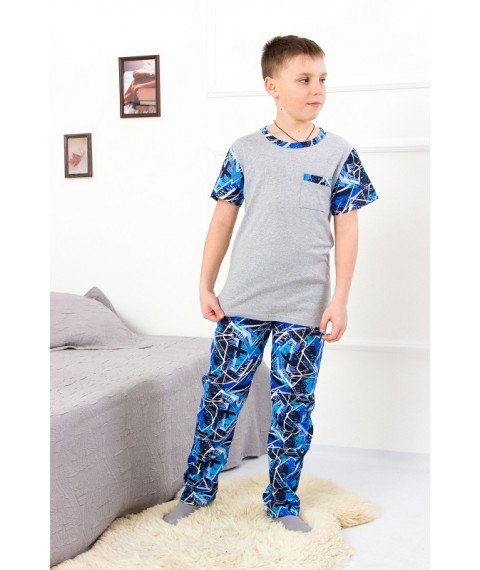 Pajamas for boys (teens) Wear Your Own 140 Blue (6076-002-1-v19)