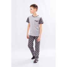 Pajamas for boys (teens) Wear Your Own 116 Gray (6076-002-1-v23)