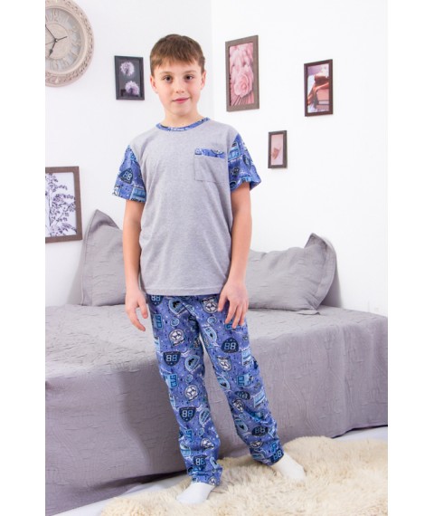 Pajamas for boys (teens) Wear Your Own 158 Blue (6076-002-1-v8)