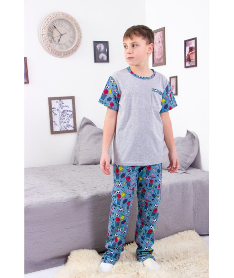 Pajamas for boys (teens) Wear Your Own 170 Blue (6076-002-1-v26)