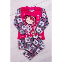 Girls' pajamas Wear Your Own 92 Red (6076-002-33-5-v22)