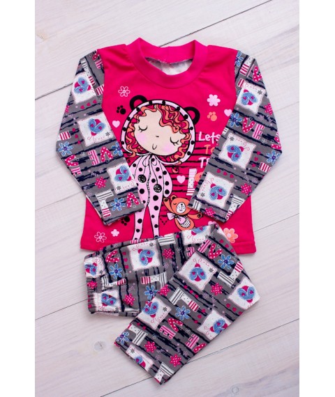 Girls' pajamas Wear Your Own 92 Red (6076-002-33-5-v22)