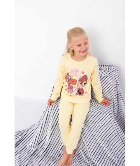 Pajamas for girls Wear Your Own 98 Yellow (6076-008-33-5-v3)