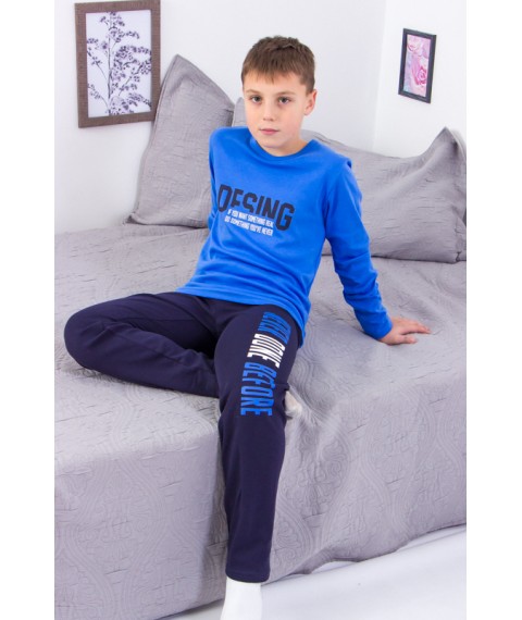 Pajamas for boys (teens) Wear Your Own 164 Blue (6076-015-33-1-v13)