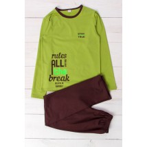 Pajamas for boys (teens) Wear Your Own 158 Green (6076-023-33-1-v6)