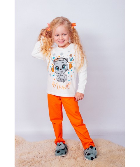 Pajamas for girls Wear Your Own 92 Orange (6076-023-33-5-v41)
