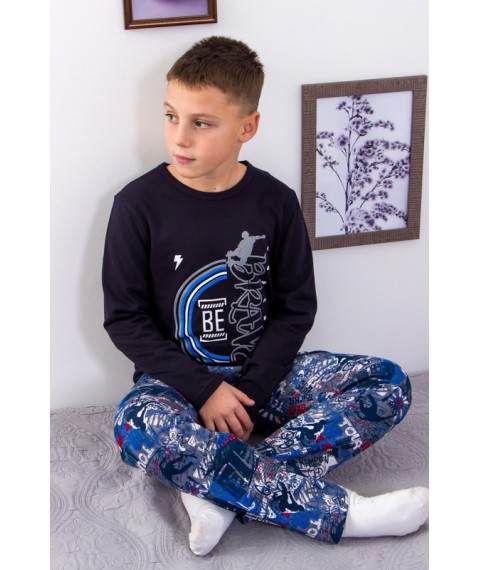 Pajamas for boys (teens) Wear Your Own 170 Blue (6076-024-33-1-v10)