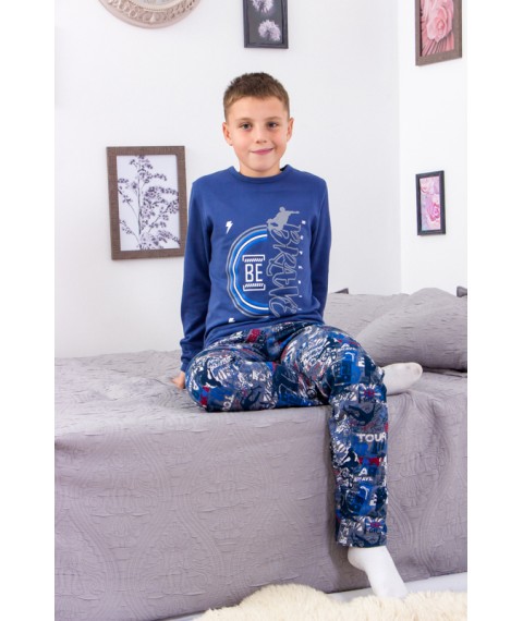 Pajamas for boys (teens) Wear Your Own 152 Blue (6076-024-33-1-v4)